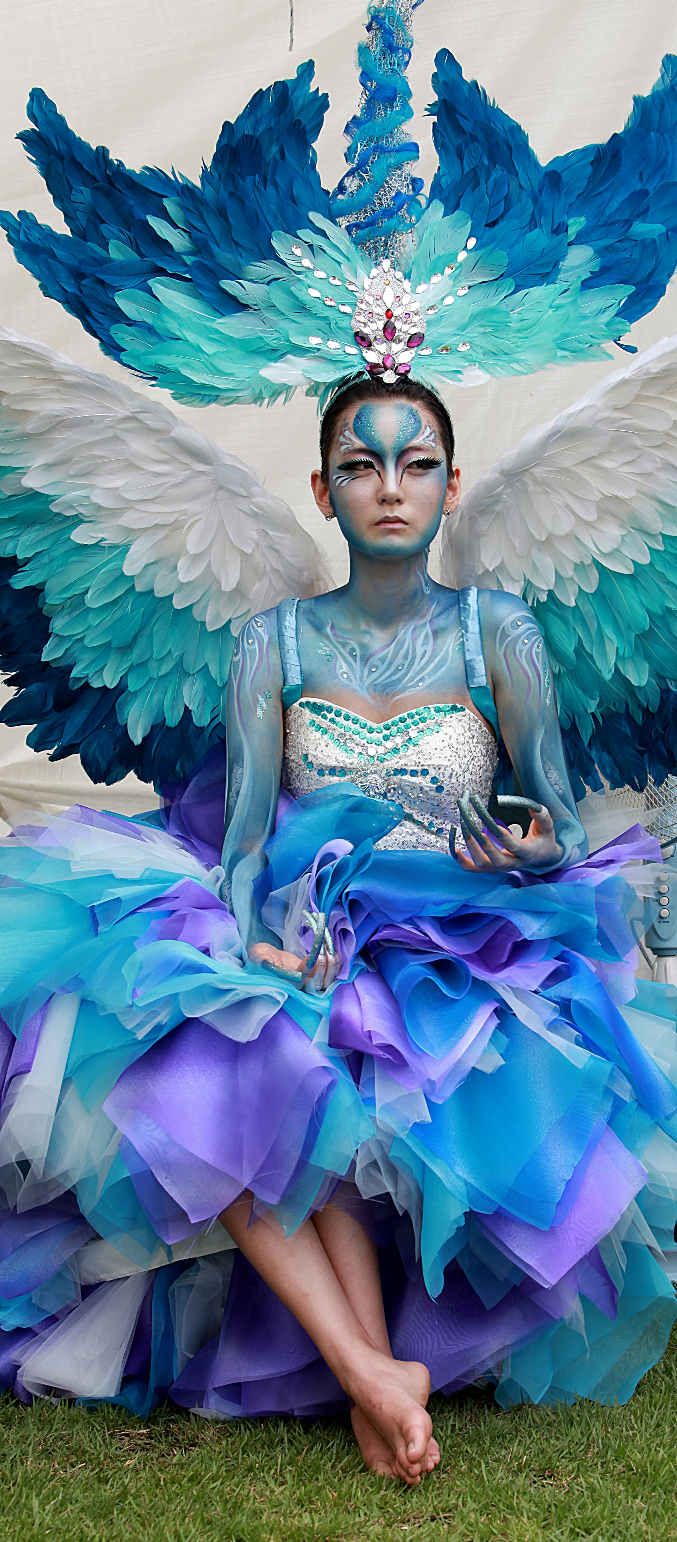 막바지 메이크업 중인 모델이에요..